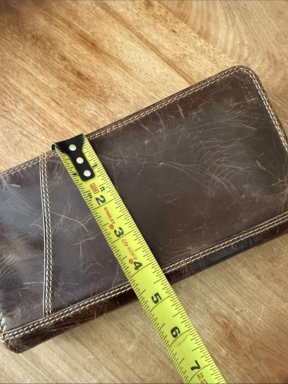 Men's Brown Leather Zip Wallet - Classic Travel Organizer